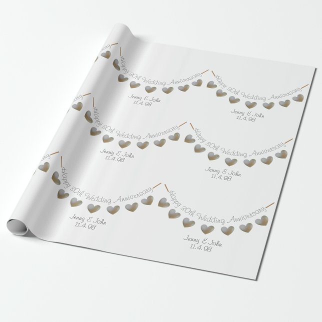 Papier Cadeau 30e anniversaire du mariage de perles (Déroulé)
