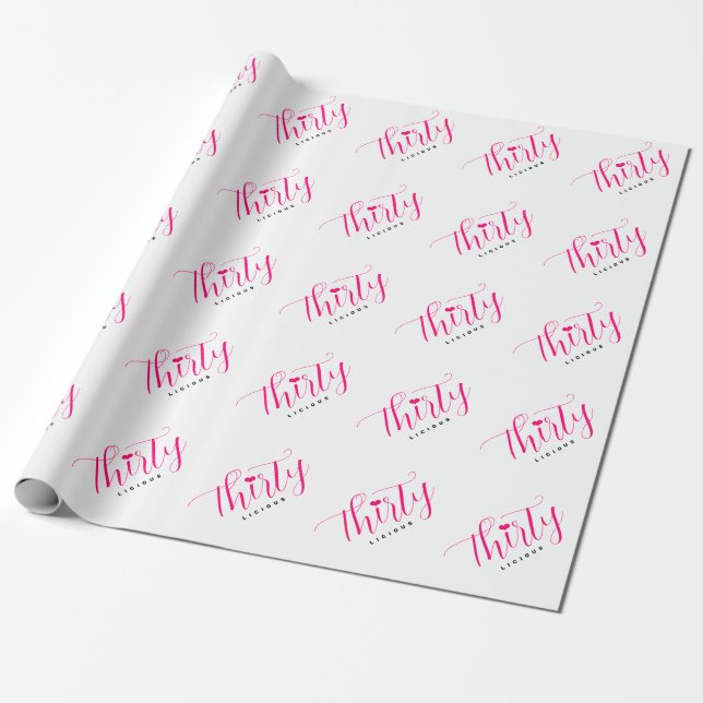 Papier Cadeau 30ème anniversaire Trente Trente Trente Trente Têt (Déroulé)