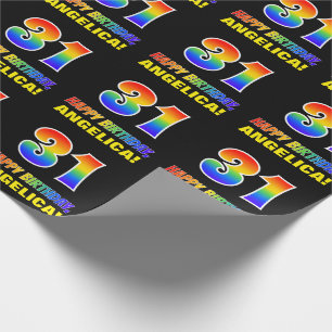 Papier Cadeau 31e anniversaire : Bold, amusant, simple, arc-en-c