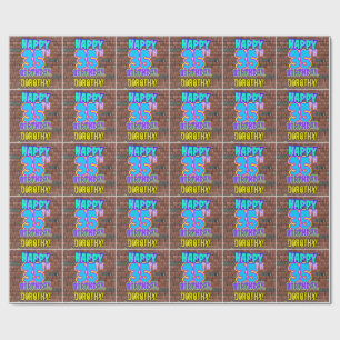 Papier Cadeau 35e anniversaire : Amusant, Graffiti urbain inspir