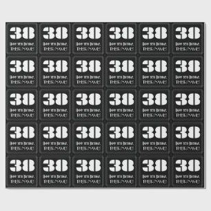 Papier Cadeau 38e anniversaire : apparence inspirée de l'Art déc