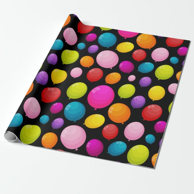 Papier Cadeau 3- motif papier d'emballage d'anniversaire (Déroulé)