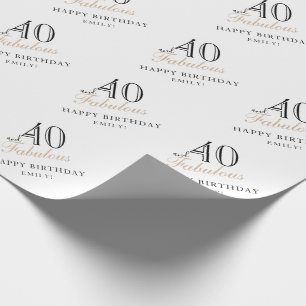 Papier Cadeau 40 et fabuleuse femme moderne 40e anniversaire