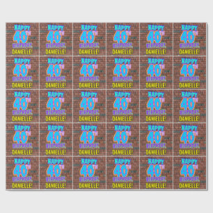 Papier Cadeau 40e anniversaire : Amusant, Graffiti urbain inspir