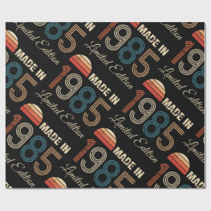 Papier Cadeau 40e anniversaire Vintage 1985