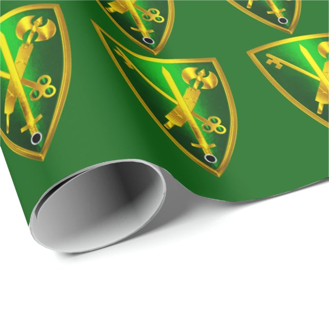 Papier Cadeau 42e brigade de police militaire "Intégrité de l'ac (Coin rond)
