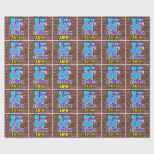 Papier Cadeau 44e anniversaire : Amusant, Graffiti urbain inspir