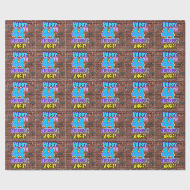 Papier Cadeau 44e anniversaire : Amusant, Graffiti urbain inspir (Couture)