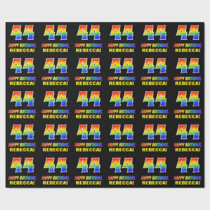 Papier Cadeau 44e anniversaire : Bold, amusant, simple, arc-en-c
