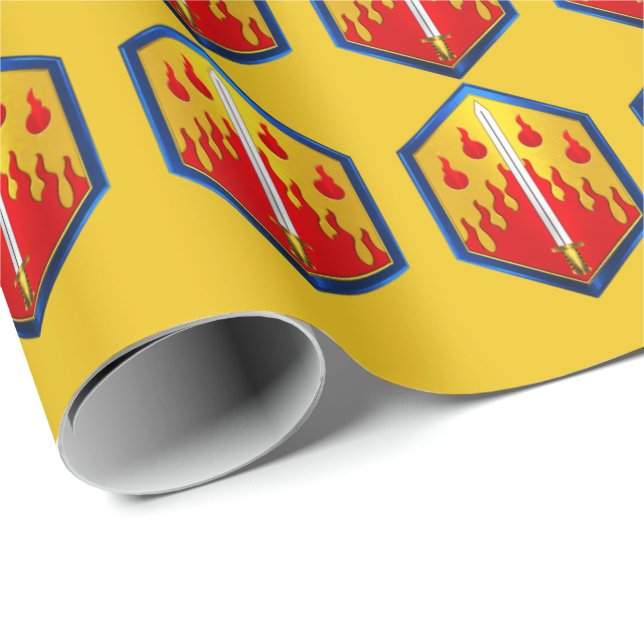 Papier Cadeau 48e brigade chimique "Proven In Battle" (Coin rond)