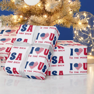 Papier Cadeau 4 Juillet Personnalisé