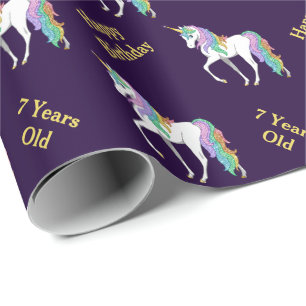 Papier Cadeau 4ème 5ème 6ème 7ème 8ème licorne personnalisée