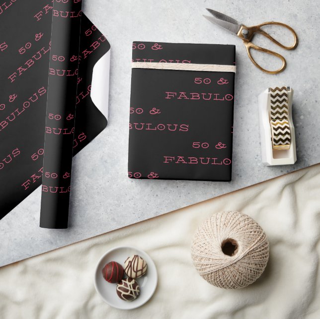 Papier Cadeau 50 Et Fabuleux Anniversaire (Artisanat)