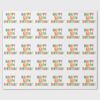 Papier Cadeau 50e anniversaire