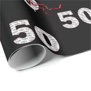 Papier Cadeau 50e Anniversaire Bouquet Bouquet Papier d'envelopp