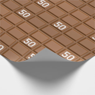 Papier Cadeau 50e Anniversaire Chocolate Bar
