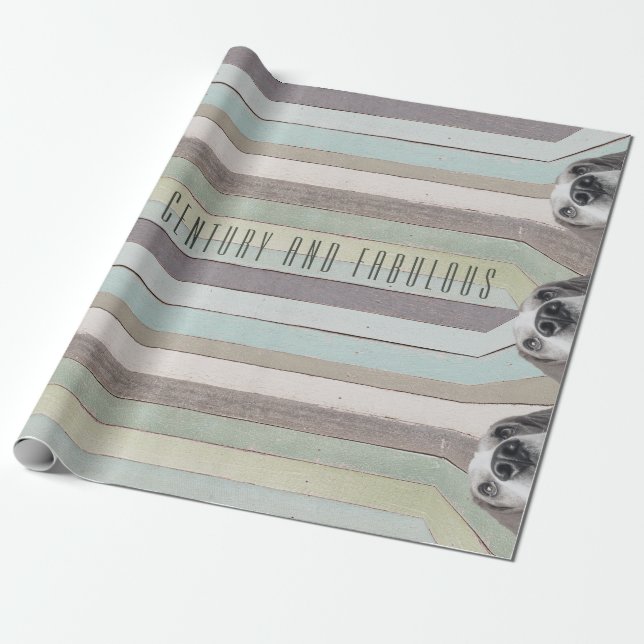 Papier Cadeau 50e anniversaire demi-siècle et fabuleux (Déroulé)