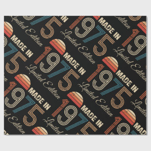 Papier Cadeau 50e anniversaire Vintage 1975