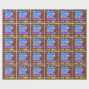 Papier Cadeau 52e anniversaire : Amusant, Graffiti urbain inspir