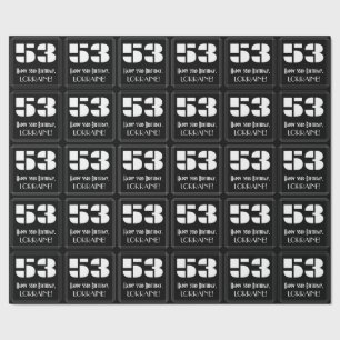 Papier Cadeau 53e anniversaire : Art Déco Inspiré Look "53" & No