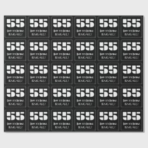 Papier Cadeau 55e anniversaire : Art Déco Inspiré Look "55" & No