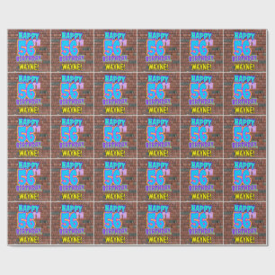 Papier Cadeau 56e anniversaire : Amusant, Graffiti urbain inspir