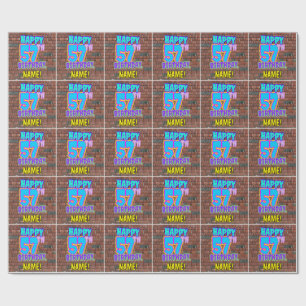 Papier Cadeau 57e anniversaire : Amusant, Graffiti urbain inspir