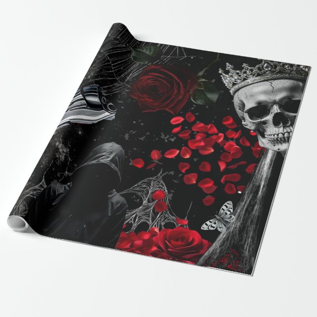 Papier Cadeau 60 lb Enveloppement Papier Rouleau Haunting Adelin (Déroulé)