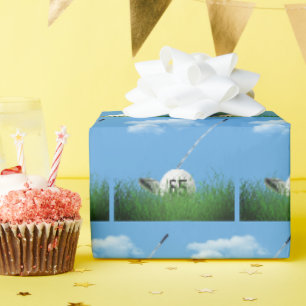 Papier Cadeau 65e anniversaire Golf Ball