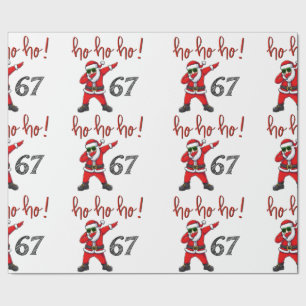 Papier Cadeau 67 Santa Noël qui dabe 