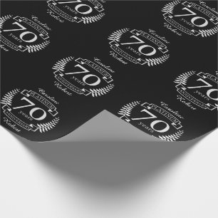 Papier Cadeau 70e ANNIVERSAIRE Mariage PLATINUM