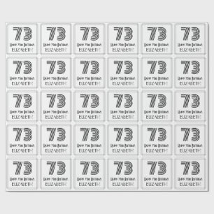 Papier Cadeau 73e anniversaire : Art Déco Style inspiré "73" + N