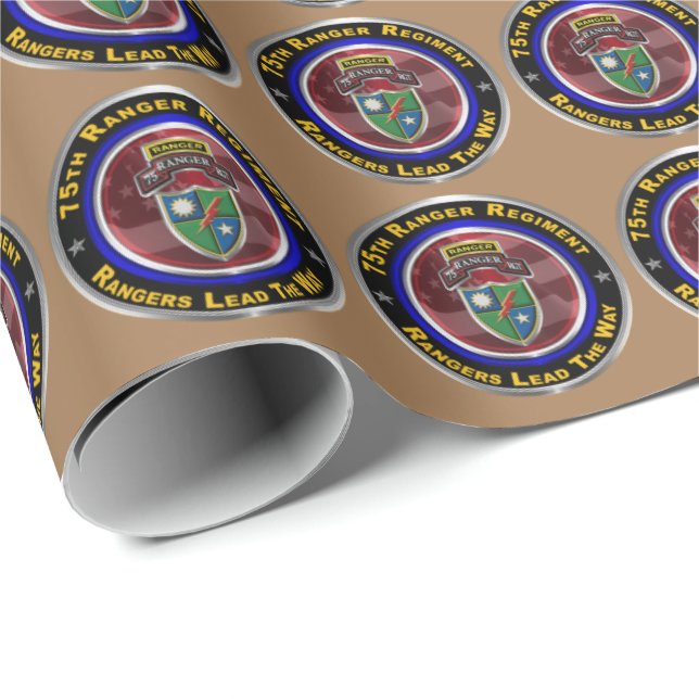 Papier Cadeau 75e Régiment de Rangers-Sua Sponte (Coin rond)