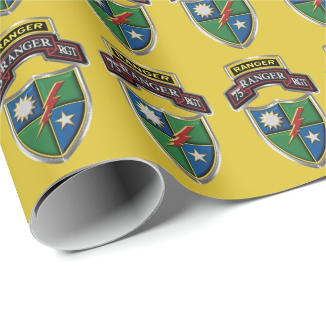 Papier Cadeau 75e régiment de Rangers-Sua Sponte (Coin rond)