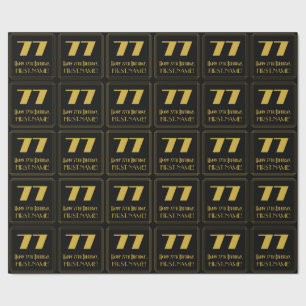 Papier Cadeau 77e anniversaire - Art Déco Inspiré Look "77" & No