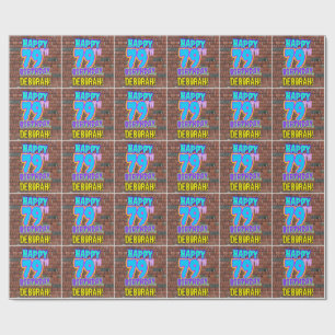 Papier Cadeau 79e anniversaire : Amusant, Graffiti urbain inspir