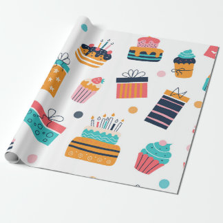 Papier Cadeau 7- motif papier d'emballage d'anniversaire