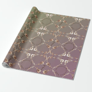 Papier Cadeau 7e anniversaire Mariage Rose copperie