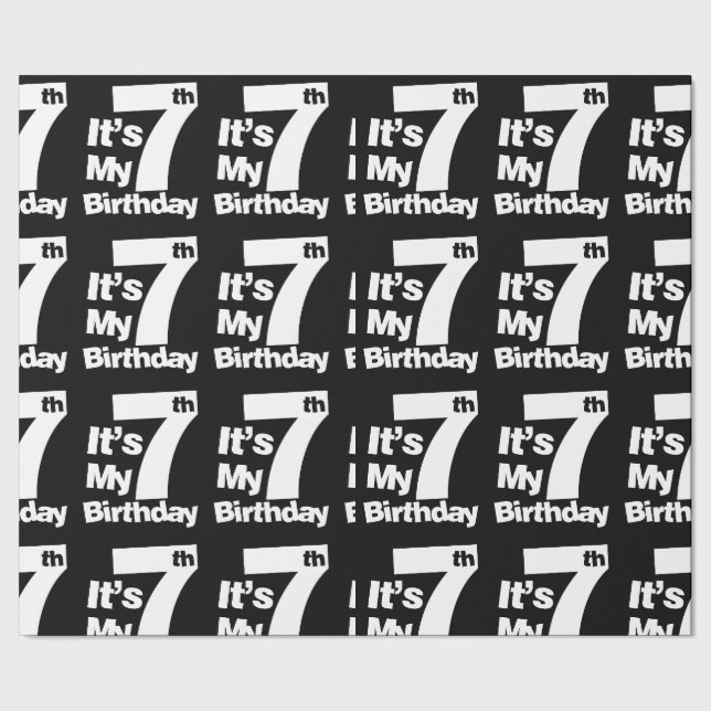 Papier Cadeau 7e anniversaire Son 7 anniversaire Cadeau (Couture)