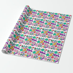 Papier Cadeau 80s esthétique Vintage rétro