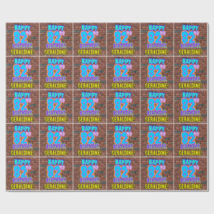 Papier Cadeau 82e anniversaire : Amusant, Graffiti urbain inspir