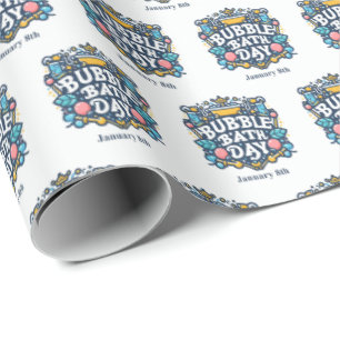 Papier Cadeau 8 janvier - Jour du bain des bulles