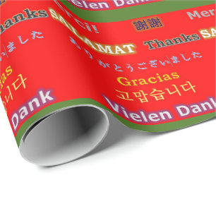 Papier Cadeau 8 manières de dire le Merci