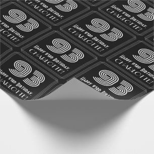 Papier Cadeau 93e anniversaire : Art Déco Inspiré Look "93" avec