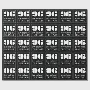 Papier Cadeau 96e anniversaire : Art Déco Inspiré Look "96" & No