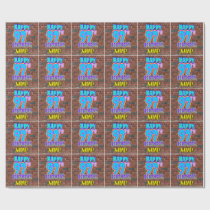 Papier Cadeau 97e anniversaire : Amusant, Graffiti urbain inspir