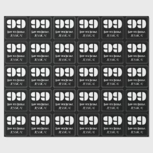 Papier Cadeau 99e anniversaire : Art Déco Inspiré Look "99" & No