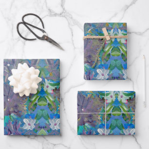 Papier cadeau à base de purple Haze Floral