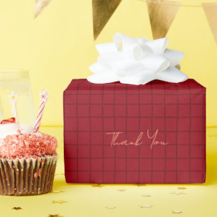 Papier Cadeau À damiers rouge délicate