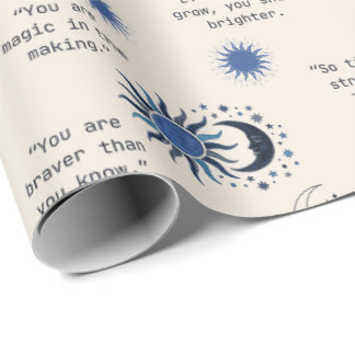 Papier Cadeau A dreamy celestial baby design